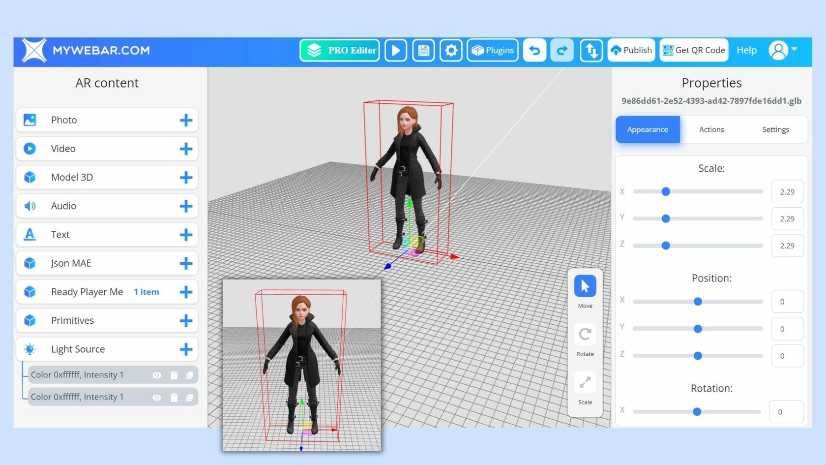 New in MyWebAR: Ready Player Me Plugin