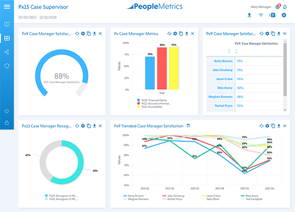 PeopleMetrics Platform - Individual Case Manager Performance View